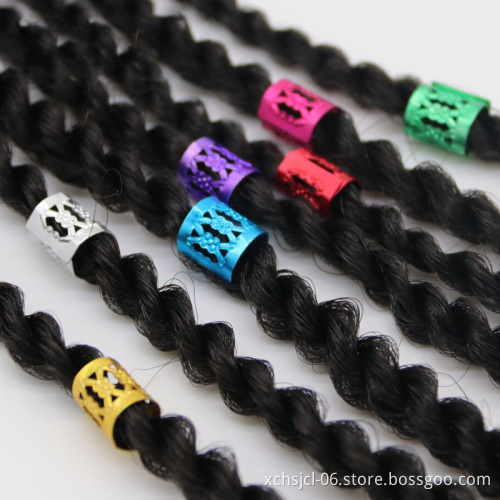 Colorful Wholesale Price 7 Colors Dreadlock Ring Dreadlock Beads Hair Extensions for Women with  Hair Extensions